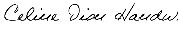 Шрифт Celine Dion Handwriting