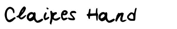 Шрифт Claires Hand