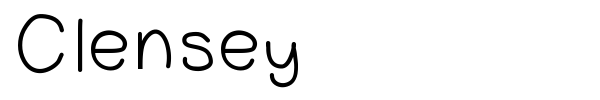 Шрифт Clensey