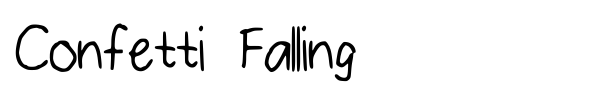 Confetti Falling font preview