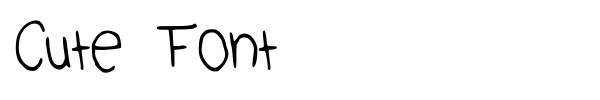 Cute Font font preview