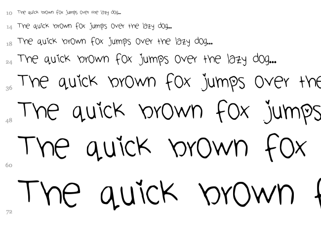 Cute Font font waterfall