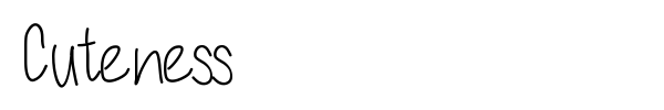 Шрифт Cuteness