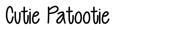 Шрифт Cutie Patootie