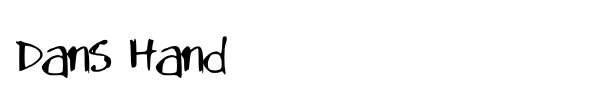 Шрифт Dans Hand