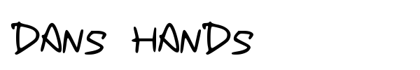 Шрифт Dans Hands