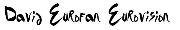 Шрифт David Eurofan Eurovision