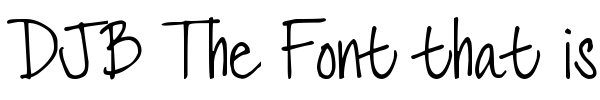 Шрифт DJB The Font that is Liz