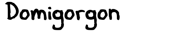 Domigorgon font preview