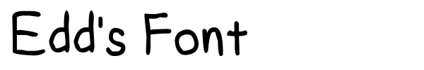 Шрифт Edd's Font