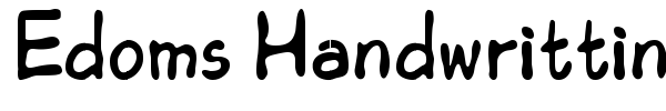 Edoms Handwritting font preview