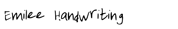 Шрифт Emilee Handwriting