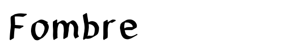 Fombre font preview