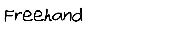 Freehand font preview