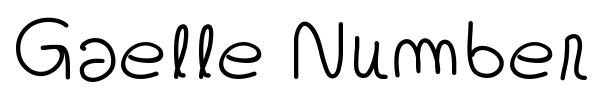 Шрифт Gaelle Number 8