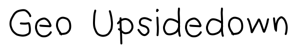 Шрифт Geo Upsidedown