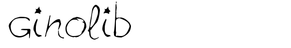 Шрифт Ginolib