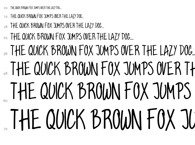 Graham Hand font waterfall