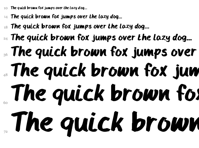 Handy Handy font waterfall