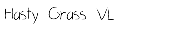 Шрифт Hasty Grass VL