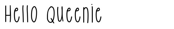 Hello Queenie font preview