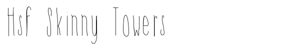 Шрифт Hsf Skinny Towers