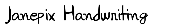 Шрифт Janepix Handwriting