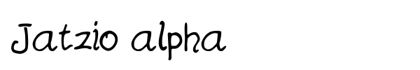 Шрифт Jatzio alpha
