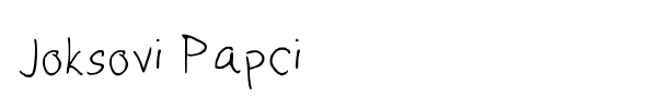 Joksovi Papci font preview