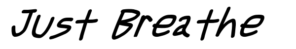 Just Breathe font preview