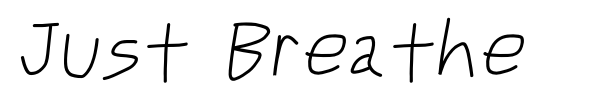 Just Breathe font preview