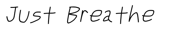 Just Breathe font preview