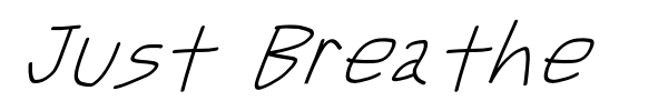 Just Breathe font preview