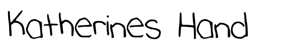 Шрифт Katherines Hand