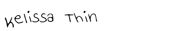 Шрифт Kelissa Thin