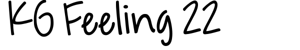 Шрифт KG Feeling 22