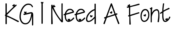 Шрифт KG I Need A Font