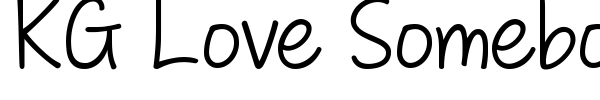 KG Love Somebody font preview