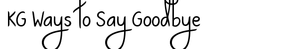 Шрифт KG Ways to Say Goodbye