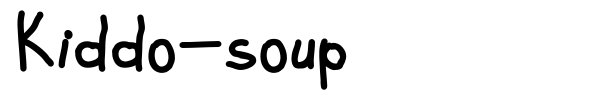 Kiddo-soup font preview