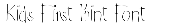 Шрифт Kids First Print Font