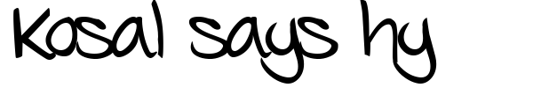 Шрифт Kosal says hy