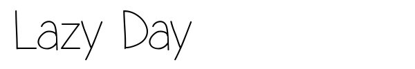 Шрифт Lazy Day