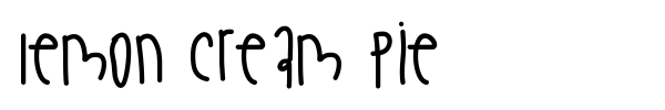 Lemon Cream Pie font preview