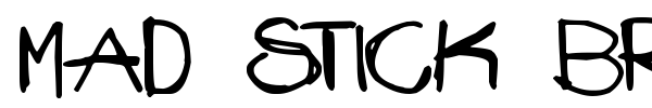 Шрифт Mad Stick Brush