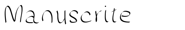 Шрифт Manuscrite