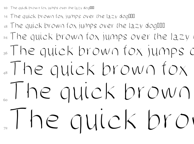 Manuscrite font waterfall