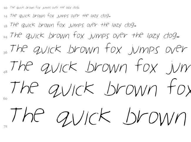 Melina Hand font waterfall