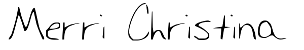 Merri Christina font preview