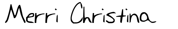 Merri Christina font preview